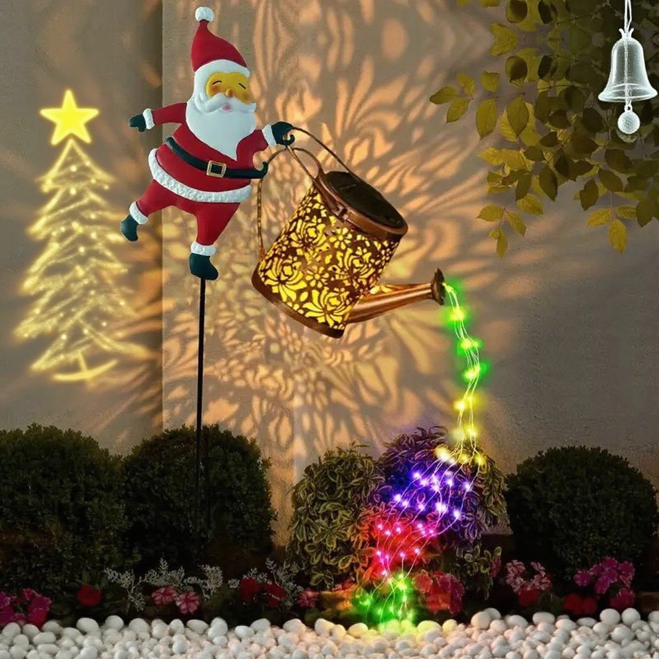⏰ Saules enerģijas uzlādējama lampa Ziemassvētku vecīša formā 🎅🎄
