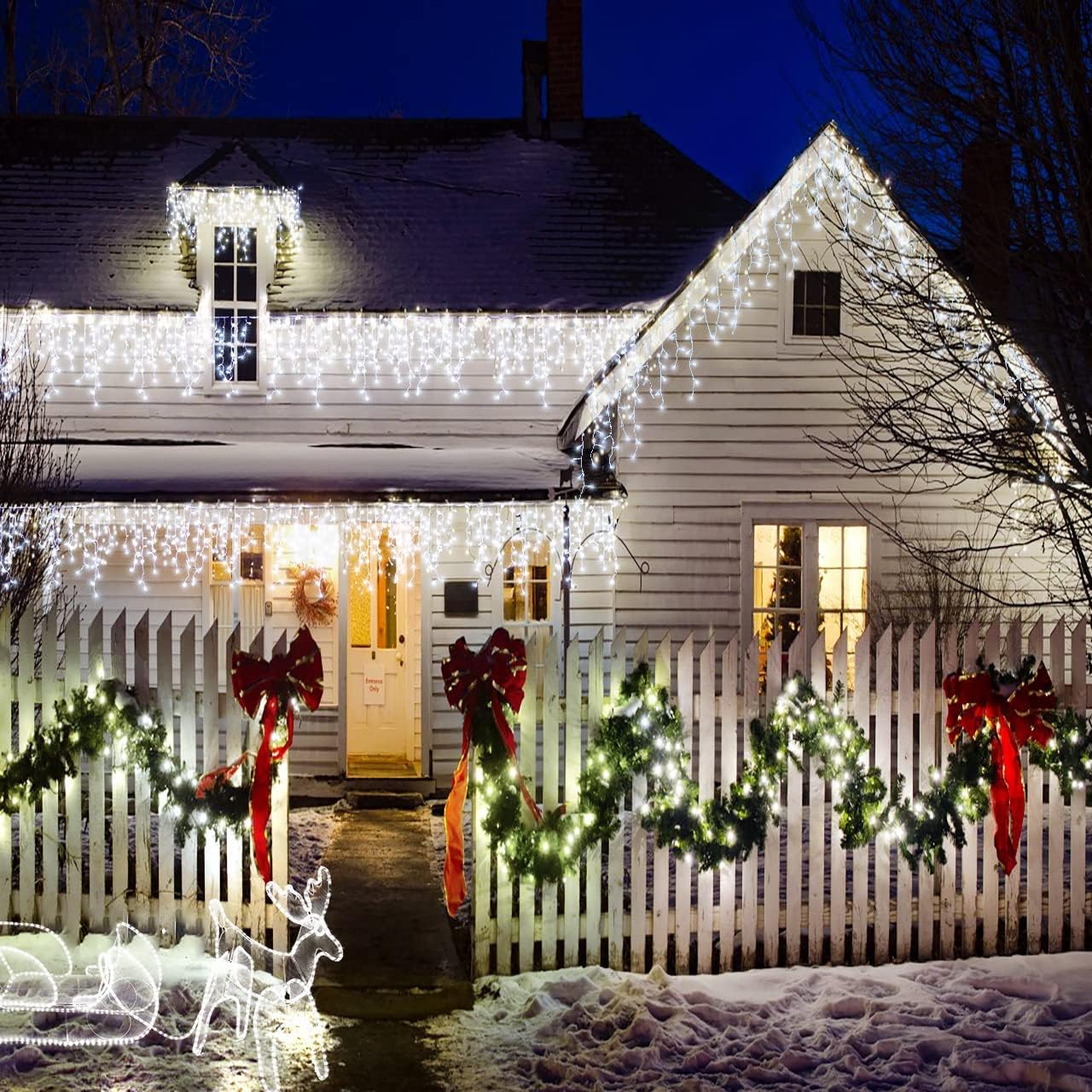 LED ledus lāstekas – krītošās lampiņas