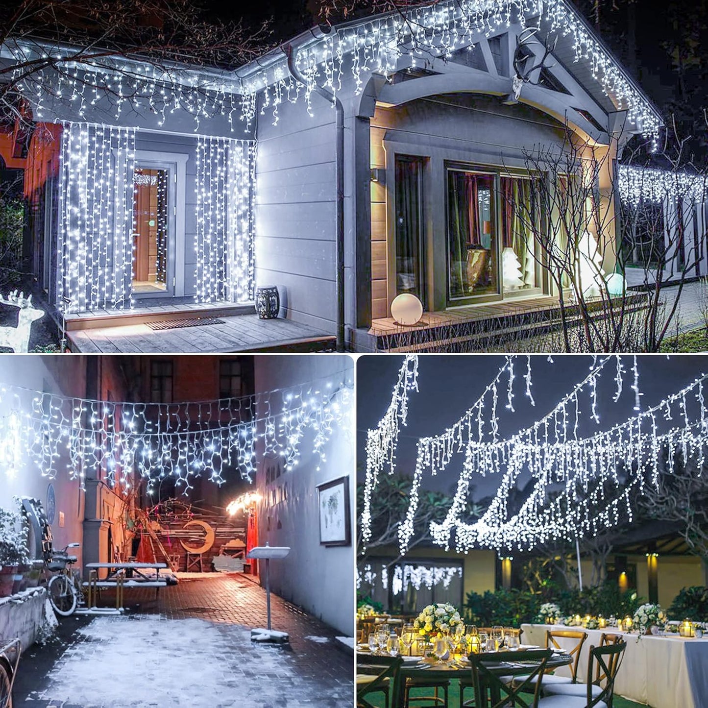 LED ledus lāstekas – krītošās lampiņas