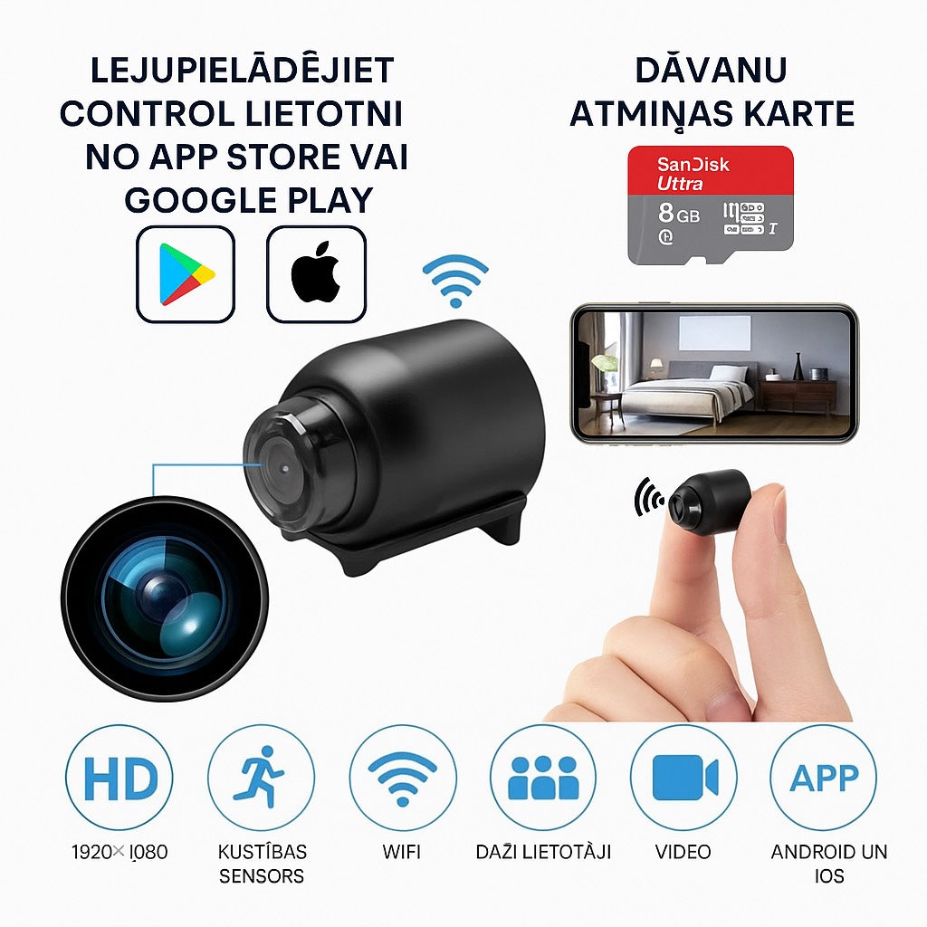 WifiCam™ - mini bezvadu novērošanas kamera