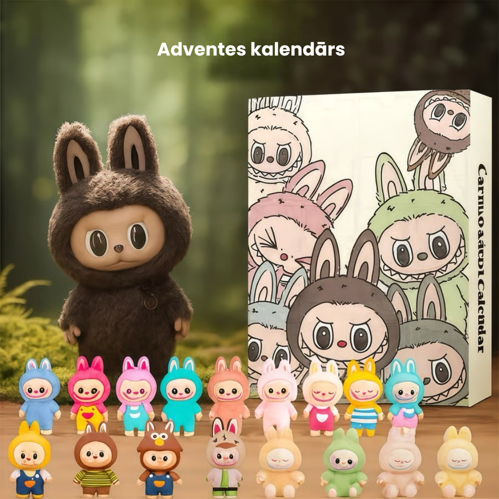 Labubu mazo monstriņu Ziemassvētku adventes kalendārs 2025