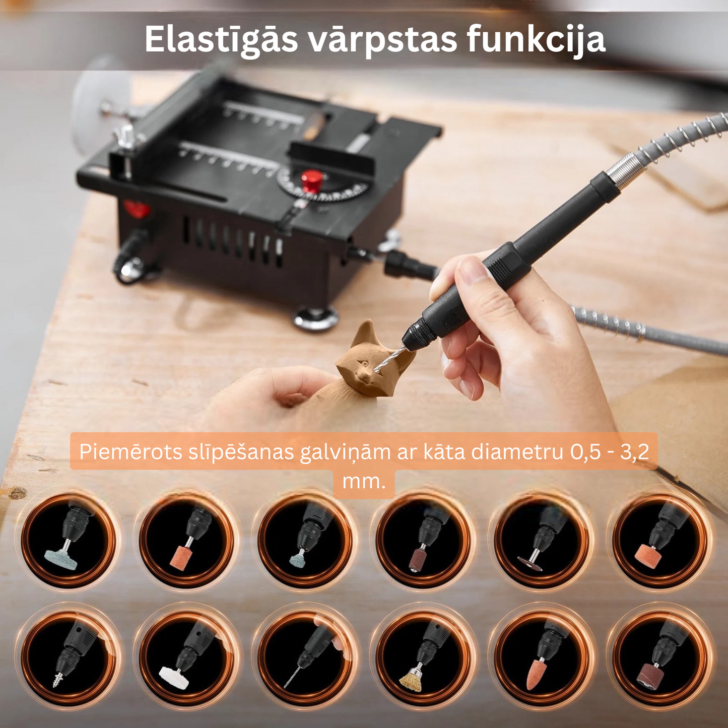 Mini daudzfunkcionālais galda zāģis