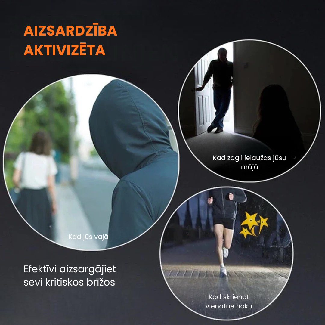 Automašīnas atslēgas formas pašaizsardzības lukturītis