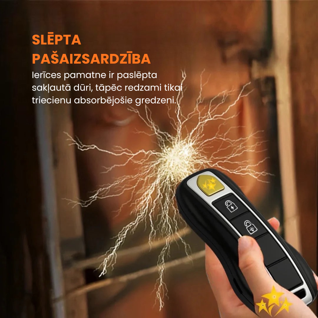 Automašīnas atslēgas formas pašaizsardzības lukturītis