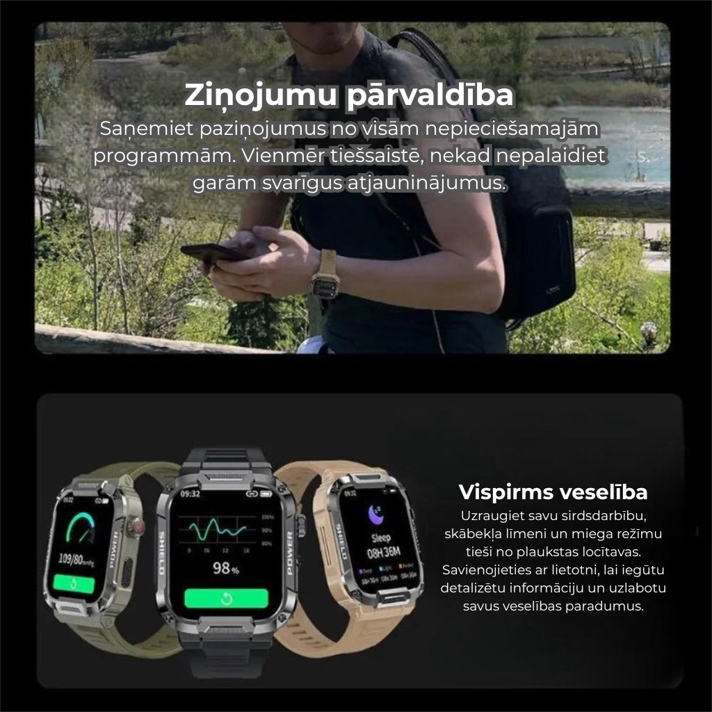 Galaxy Armor™ viedpulkstenis – ietaupi vairāk nekā 100 € par neiznīcināmu viedpulksteni iOS un Android