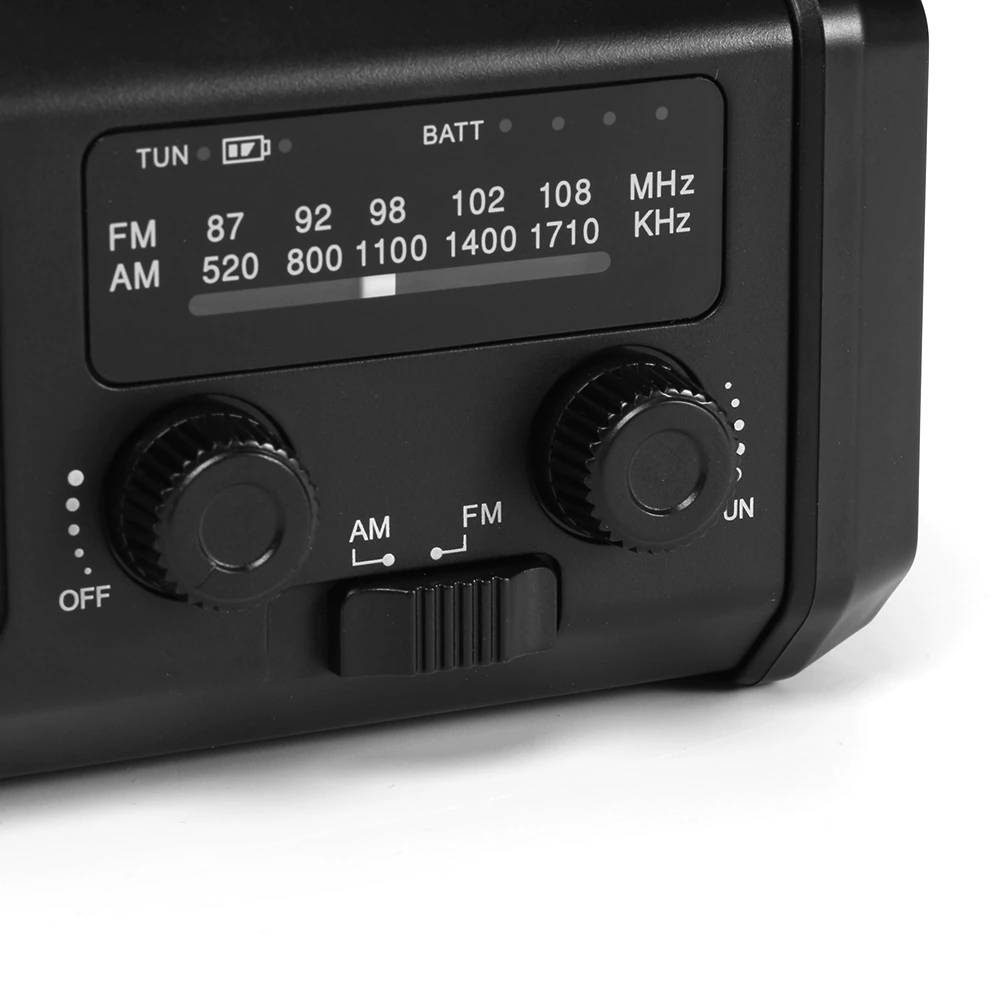 Avārijas Radio – ar 10 000 mAh iebūvētu akumulatoru, lukturi un rokas ģeneratoru