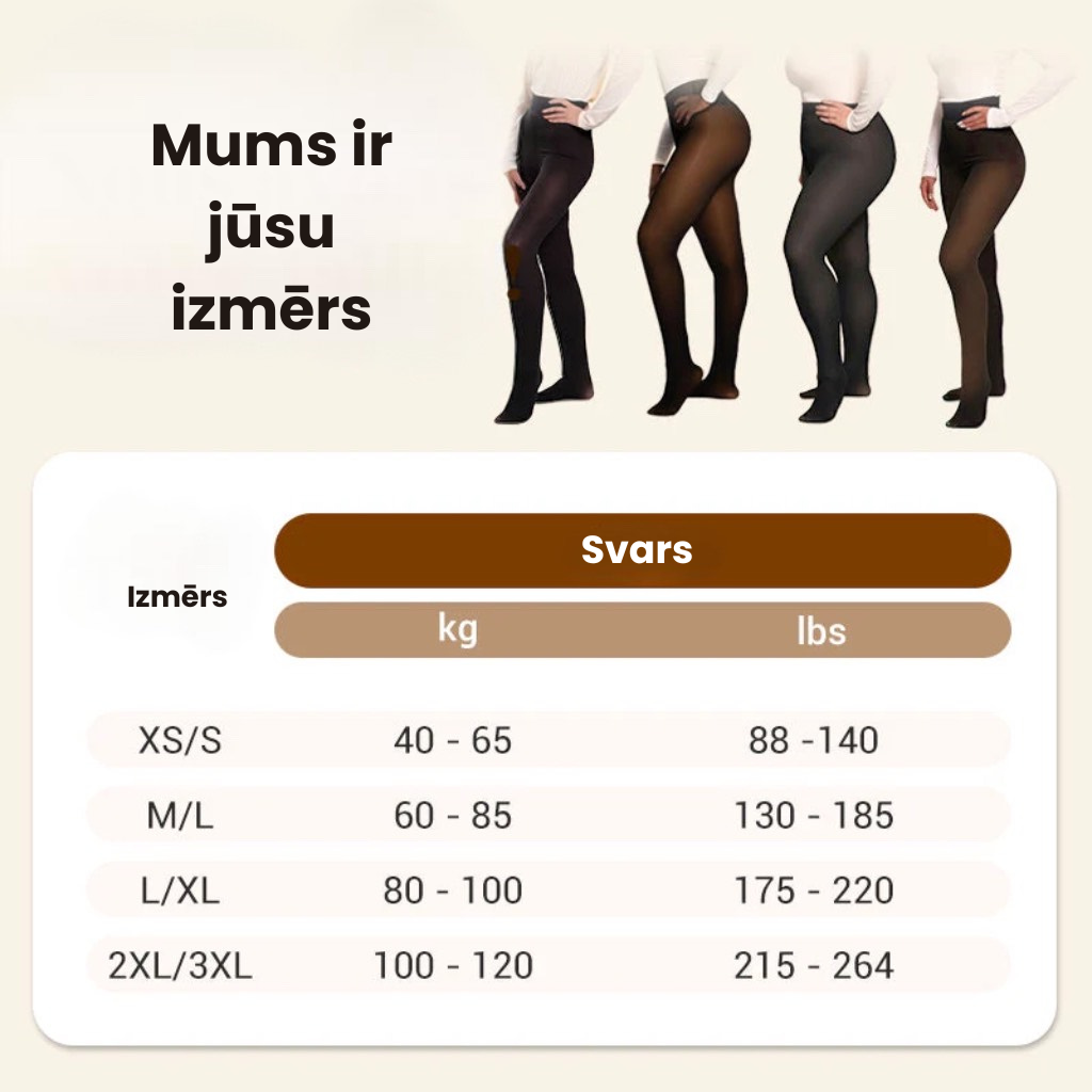 Figūru veidojošas legingas ar mākslīgās kažokādas siltinājumu un viengabalainu šuvi