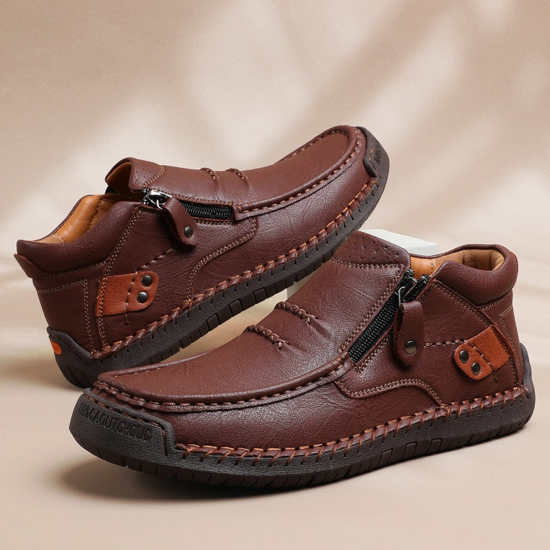 Retro āra stila vīriešu PU zābaki