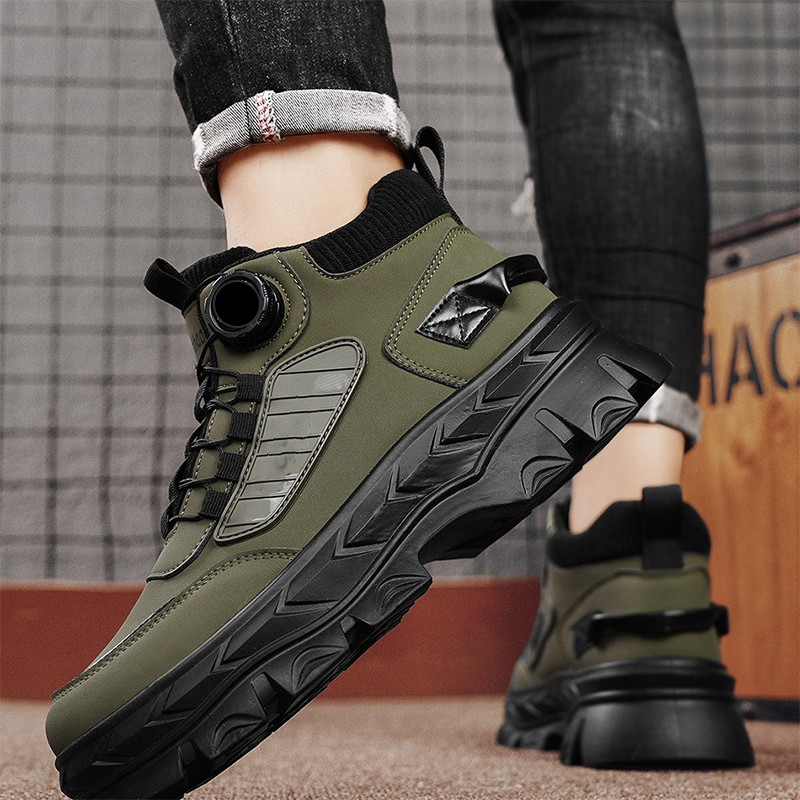 Retro stila brīvā laika vīriešu potīšu zābaki