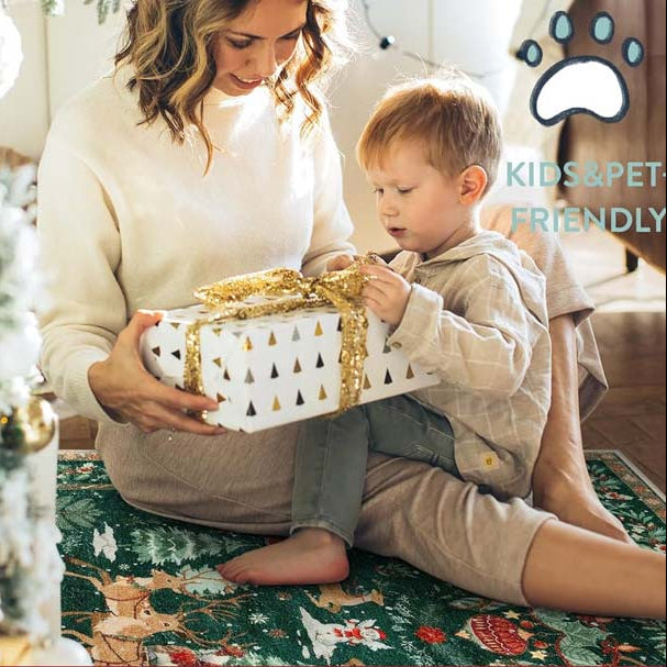 Mīkstie, neslīdošie Ziemassvētku paklāji mājas dekoram