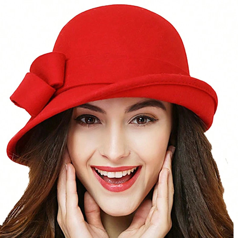 👒 Sieviešu vintage cepure ar lentīti sānos