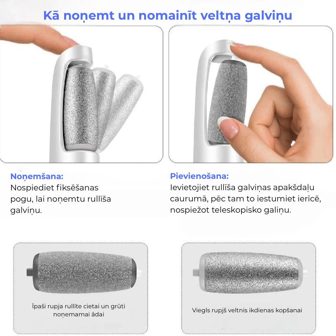 💕 Elektriskais pēdu rumbu noņemšanas aparāts