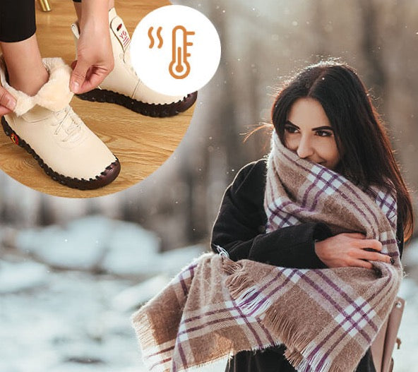 Sieviešu apavi ar mīkstu kažokādu
