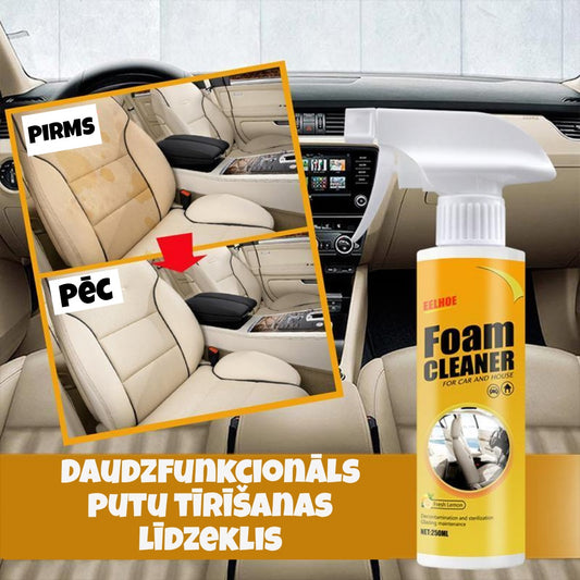 Daudzfunkcionālas tīrīšanas putas automašīnai